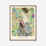 Gustav Klimt Lady mit Fan Kunstausstellung Poster<br><div class="desc">Gustav Klimt Lady mit Fan Art Exhibition Square</div>