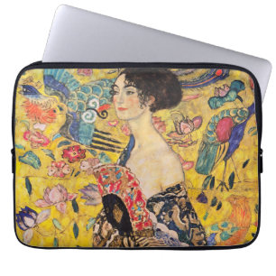 Gustav Klimt - Lady mit Fan Laptopschutzhülle