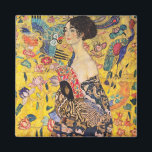 Gustav Klimt - Lady mit Fan Magnet<br><div class="desc">Lady with Fan - Gustav Klimt,  Oil on Leinwand,  1917-1918</div>