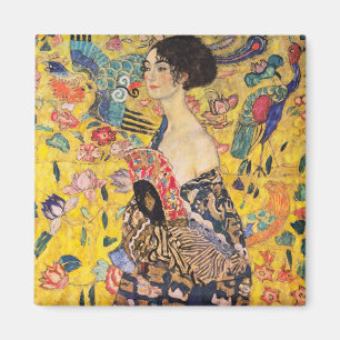 Gustav Klimt - Lady mit Fan Magnet