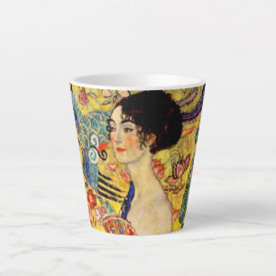 Gustav Klimt Lady mit Fan Milchtasse