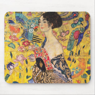 Gustav Klimt - Lady mit Fan Mousepad