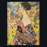 Gustav Klimt Lady mit Fan Notizblock<br><div class="desc">Gustav Klimt Lady mit Fan</div>