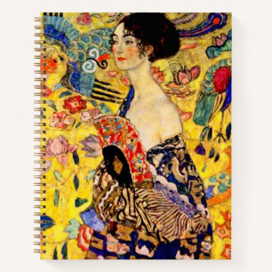 Gustav Klimt Lady mit Fan Notizbuch
