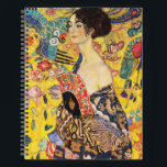 Gustav Klimt Lady mit Fan Notizbuch<br><div class="desc">Gustav Klimt Lady mit Fan</div>