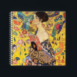 Gustav Klimt Lady mit Fan Notizbuch<br><div class="desc">Gustav Klimt Lady mit Fan</div>