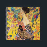 Gustav Klimt Lady mit Fan Notizbuch<br><div class="desc">Gustav Klimt Lady mit Fan</div>
