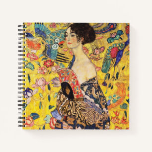 Gustav Klimt Lady mit Fan Notizbuch