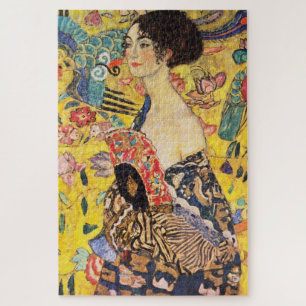 Gustav Klimt Lady mit Fan Puzzle