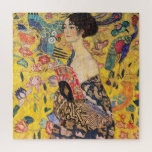 Gustav Klimt - Lady mit Fan Puzzle<br><div class="desc">Lady with Fan - Gustav Klimt,  Oil on Leinwand,  1917-1918</div>