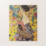 Gustav Klimt Lady mit Fan Puzzle<br><div class="desc">Gustav Klimt Lady mit Fan Jigsaw Puzzle.</div>