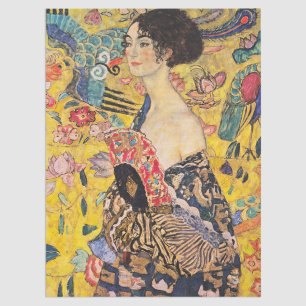 Gustav Klimt - Lady mit Fan Seidenpapier