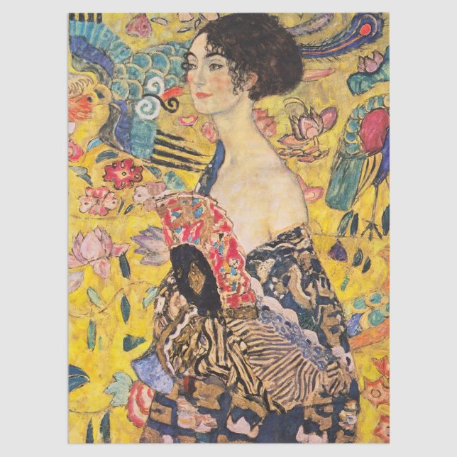 Gustav Klimt - Lady mit Fan Seidenpapier (Von Creator hochgeladen)