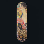 Gustav Klimt - Lady mit Fan Skateboard<br><div class="desc">Lady with Fan - Gustav Klimt,  Oil on Leinwand,  1917-1918</div>