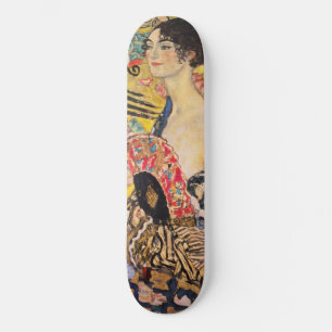 Gustav Klimt - Lady mit Fan Skateboard