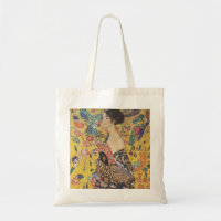 Gustav Klimt Lady mit Fan Tote Tasche