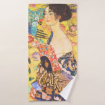 Gustav Klimt Lady mit Fan Vintage Jugendstil Badhandtuch Set<br><div class="desc">Gustav Klimt Lady mit Fan Vintage Jugendstil</div>