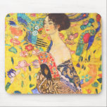 Gustav Klimt Lady mit Fan Vintage Jugendstil Mousepad<br><div class="desc">Gustav Klimt Lady mit Fan Vintage Jugendstil</div>