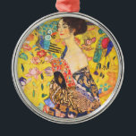 Gustav Klimt Lady mit Fan Vintage Jugendstil Ornament Aus Metall<br><div class="desc">Gustav Klimt Lady mit Fan Vintage Jugendstil</div>