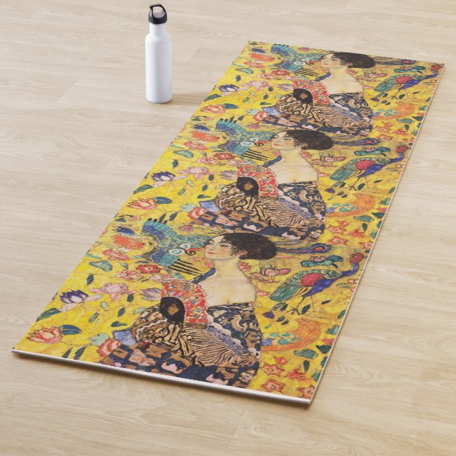 Gustav Klimt Lady mit Fan Yogamatte (Beispiel)
