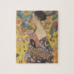 Gustav Klimt Lady mit Fanpuzzle Puzzle<br><div class="desc">Gustav Klimt Lady mit Fanpuzzle. Ölmalerei auf Leinwand aus dem Jahr 1918. Das ist ein schönes Spätportrait von Gustav Klimt,  das sein Interesse am Japonismus zeigt. Ein großartiges Geschenk für Jugendstil-Fans,  Gustav Klimt und farbenfrohe Symbolik.</div>