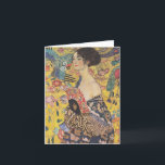 Gustav Klimt Lady mit Fantasiekarte Karte<br><div class="desc">Gustav Klimt Lady mit Fantasiekarte. Ölmalerei auf Leinwand aus dem Jahr 1918. Das ist ein schönes Spätportrait von Gustav Klimt,  das sein Interesse am Japonismus zeigt. Ein großartiges Geschenk für Jugendstil-Fans,  Gustav Klimt und farbenfrohe Symbolik.</div>
