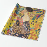 Gustav Klimt Lady mit Lüfter Geschenkpapier<br><div class="desc">Gustav Klimt Lady mit Fan Wrapping Paper</div>