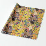 Gustav Klimt Lady mit Lüfter Geschenkpapier<br><div class="desc">Gustav Klimt Lady mit Fan Wrapping Paper</div>