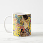 Gustav Klimt Lady mit Lüfter Kaffeetasse<br><div class="desc">Gustav Klimt Lady mit Lüfter</div>