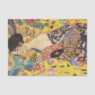 Gustav Klimt Lady mit Lüfter Seidenpapier
