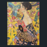 Gustav Klimt - Lady with Fan Notizblock<br><div class="desc">Lady with Fan - Gustav Klimt,  Oil on Canvas,  1917-1918</div>