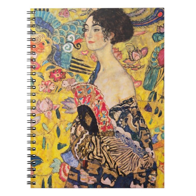 Gustav Klimt - Lady with Fan Notizblock (Vorderseite)