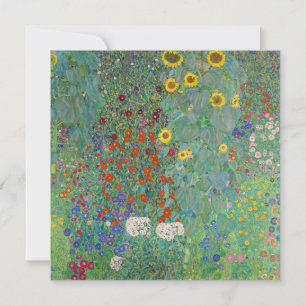 Gustav Klimt - Landgarten mit Sonnenblumen Einladung