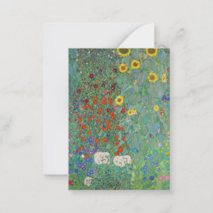 Gustav Klimt - Landgarten mit Sonnenblumen Mitteilungskarte