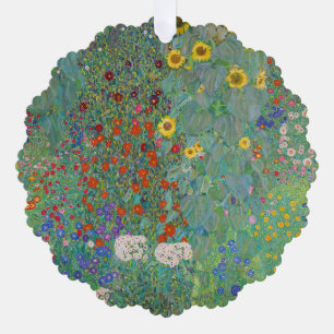 Gustav Klimt - Landgarten mit Sonnenblumen Ornament Karte