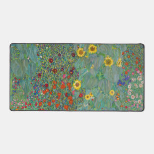 Gustav Klimt - Landgarten mit Sonnenblumen Schreibtischunterlage
