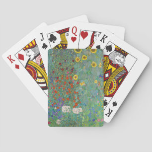 Gustav Klimt - Landgarten mit Sonnenblumen Spielkarten