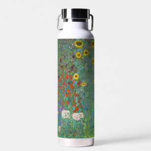 Gustav Klimt - Landgarten mit Sonnenblumen Trinkflasche
