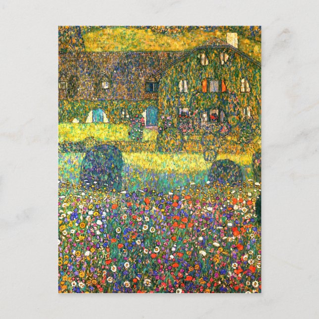 Gustav Klimt: Landhaus am Attersee Postkarte (Vorderseite)