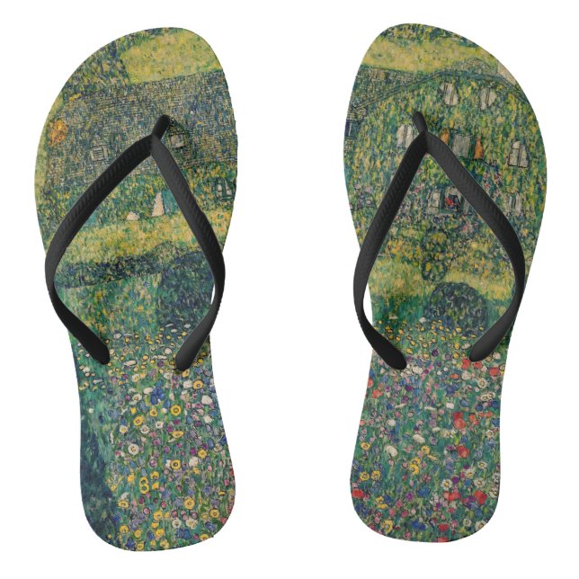 Gustav Klimt - Landhaus vom Attersee Flip Flops (Fußbett)
