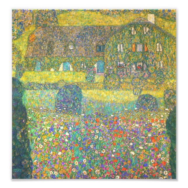 Gustav Klimt Landhaus vom Attersee Fotodruck (Vorne)