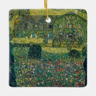 Gustav Klimt - Landhaus vom Attersee Keramikornament