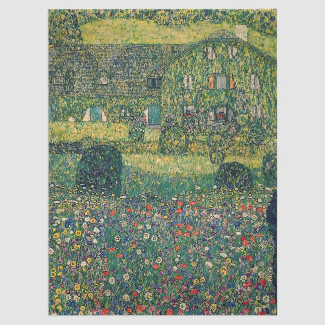 Gustav Klimt - Landhaus vom Attersee Seidenpapier (Von Creator hochgeladen)