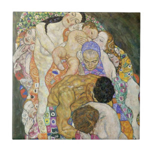 Gustav Klimt Leben und Tod Fliese