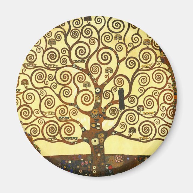 Gustav Klimt Lebensbaum Magnet (Vorne)
