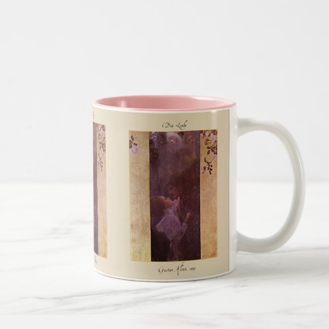 Gustav Klimt Liebe 1895 Zweifarbige Tasse (Rechts)