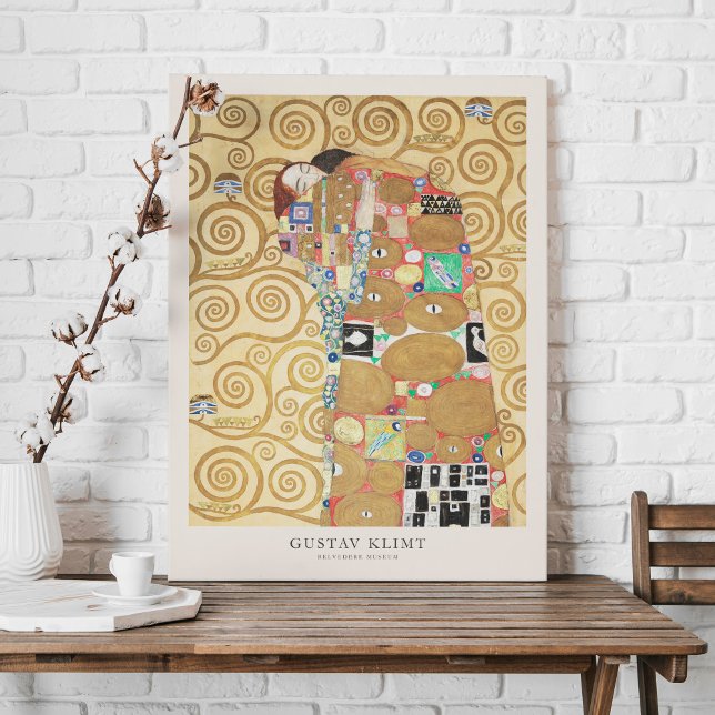 Gustav Klimt liebt Embrace Kunstausstellung Poster Leinwanddruck (Von Creator hochgeladen)