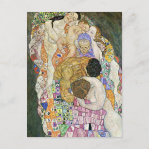 Gustav Klimt Life and Death Postcard Postkarte