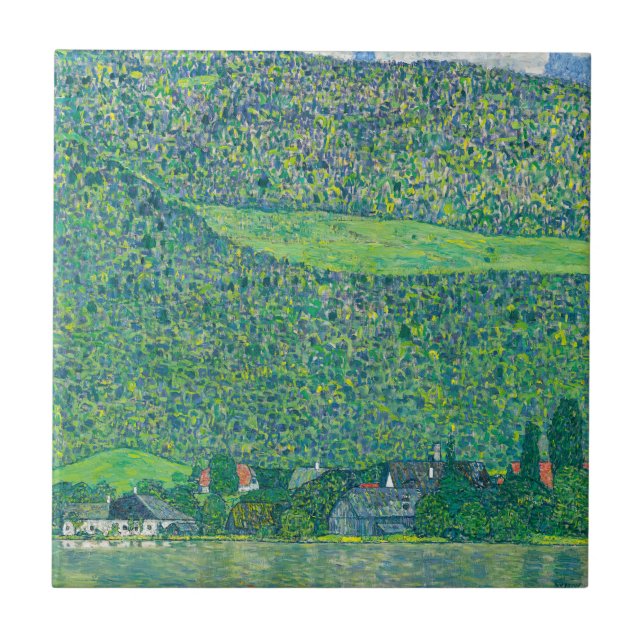 Gustav Klimt - Litzlberg am Attersee Fliese (Vorderseite)