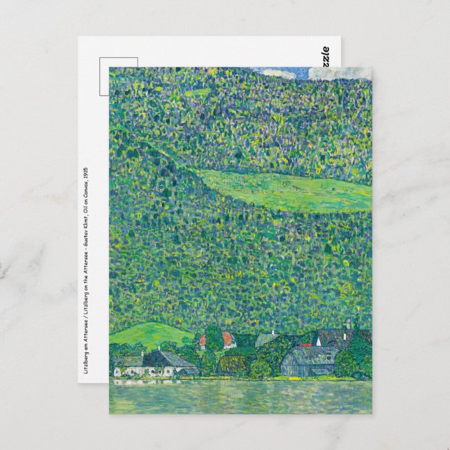 Gustav Klimt - Litzlberg am Attersee Postkarte (Vorne/Hinten)